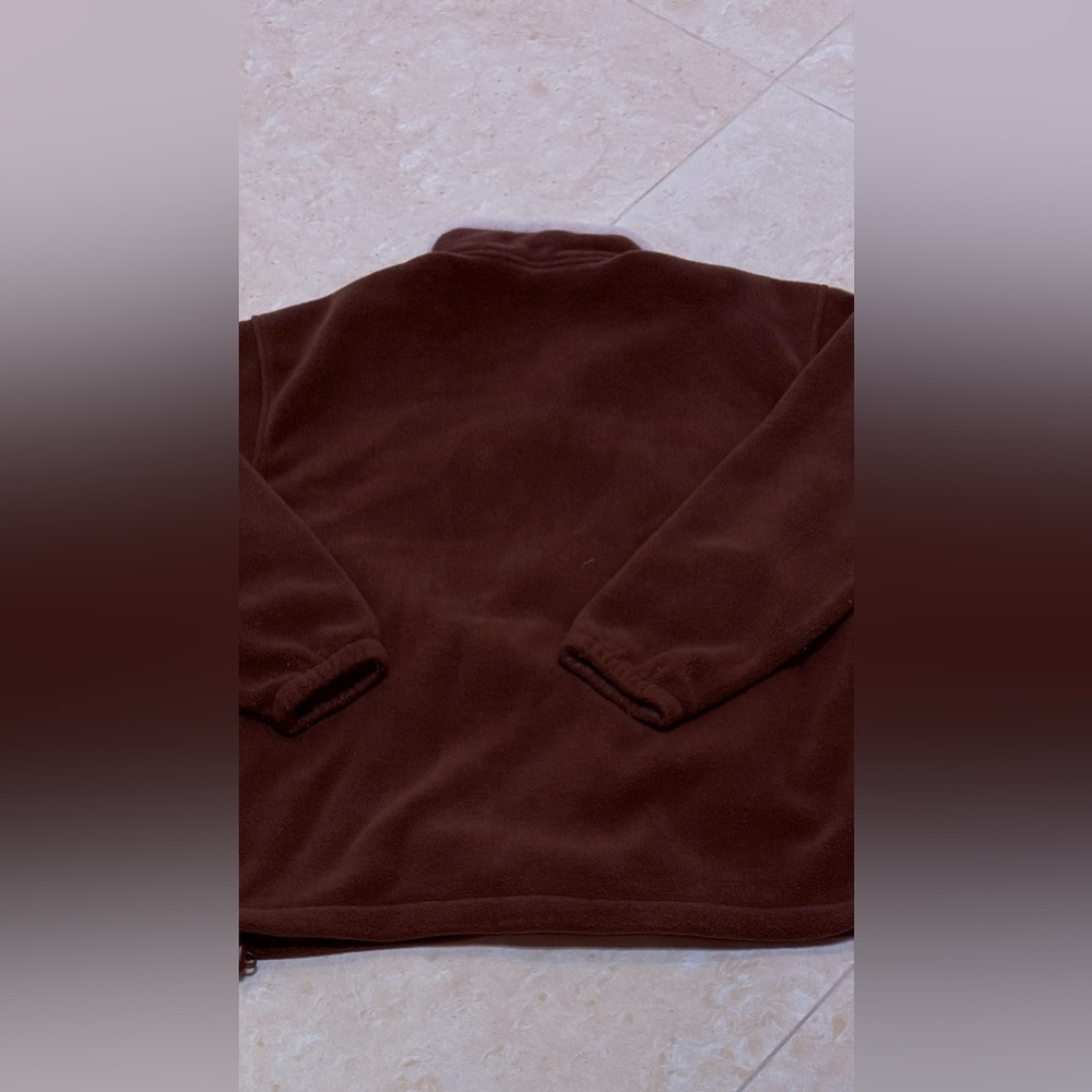 GOGO Sports Inc San Francisco , CA Brown Fleece Zip-Up Jacket Women Small - Picture 8 of 9